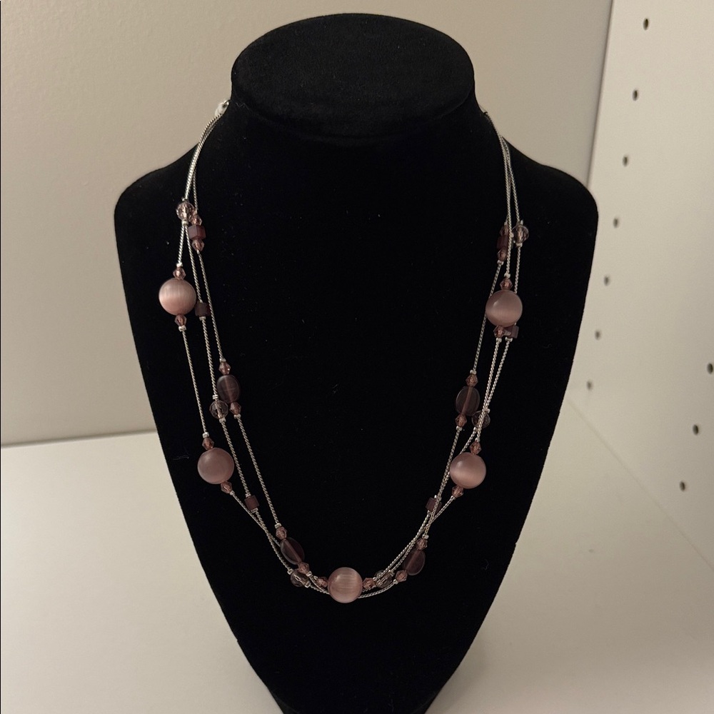Lia Sophia Purple Beaded Necklace
